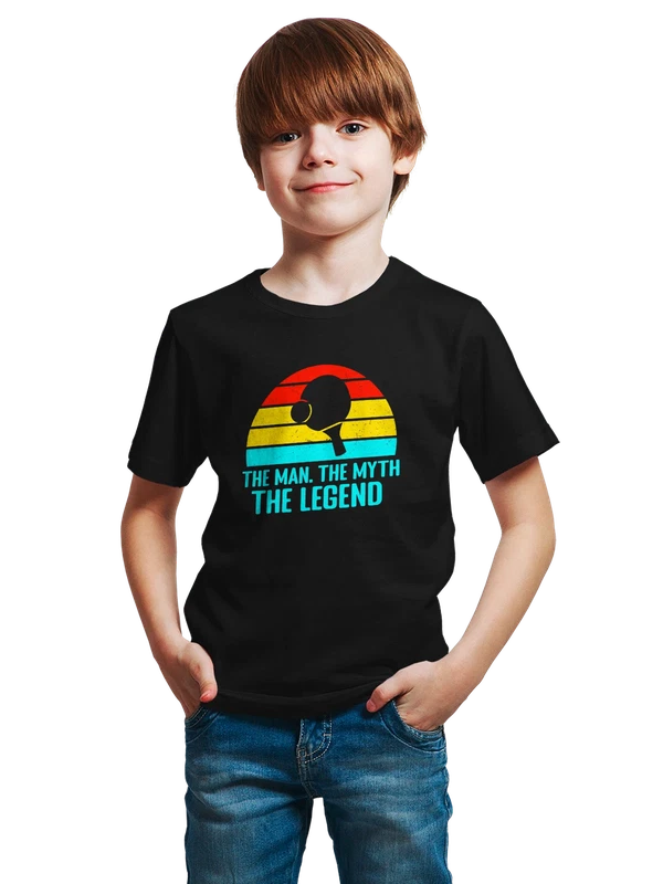 Футболка теннис the legend — Чёрная, фото 1