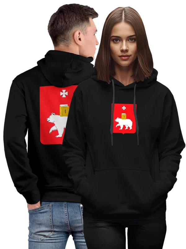 Худи герб города Пермь — Чёрная, фото 1
