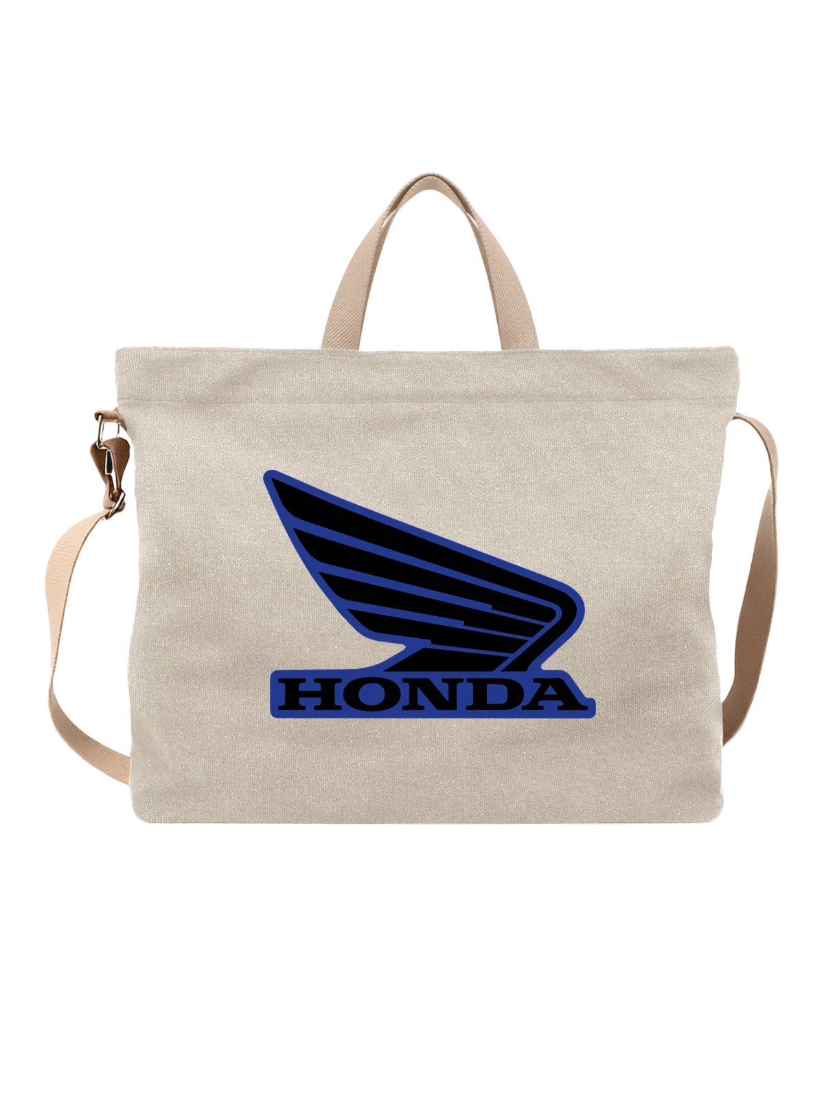 Сумка Honda белая с принтом — скорость и свобода — Белая, фото 1