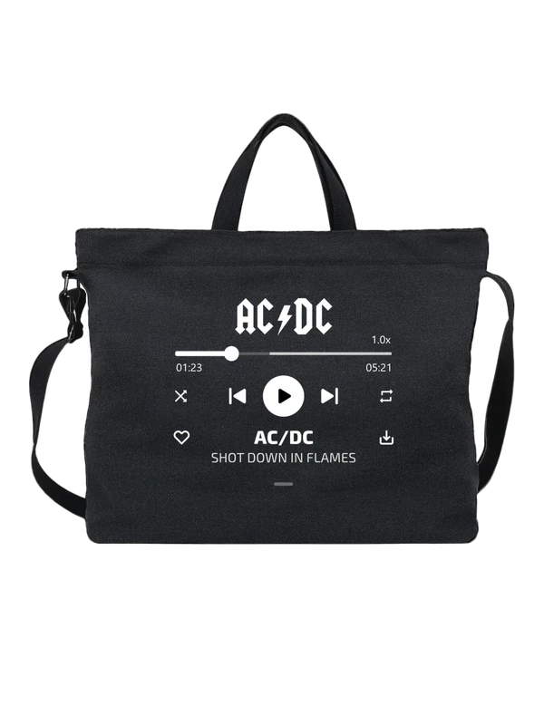 Сумка AC DC Shot Down in Flames — Чёрная, фото 1