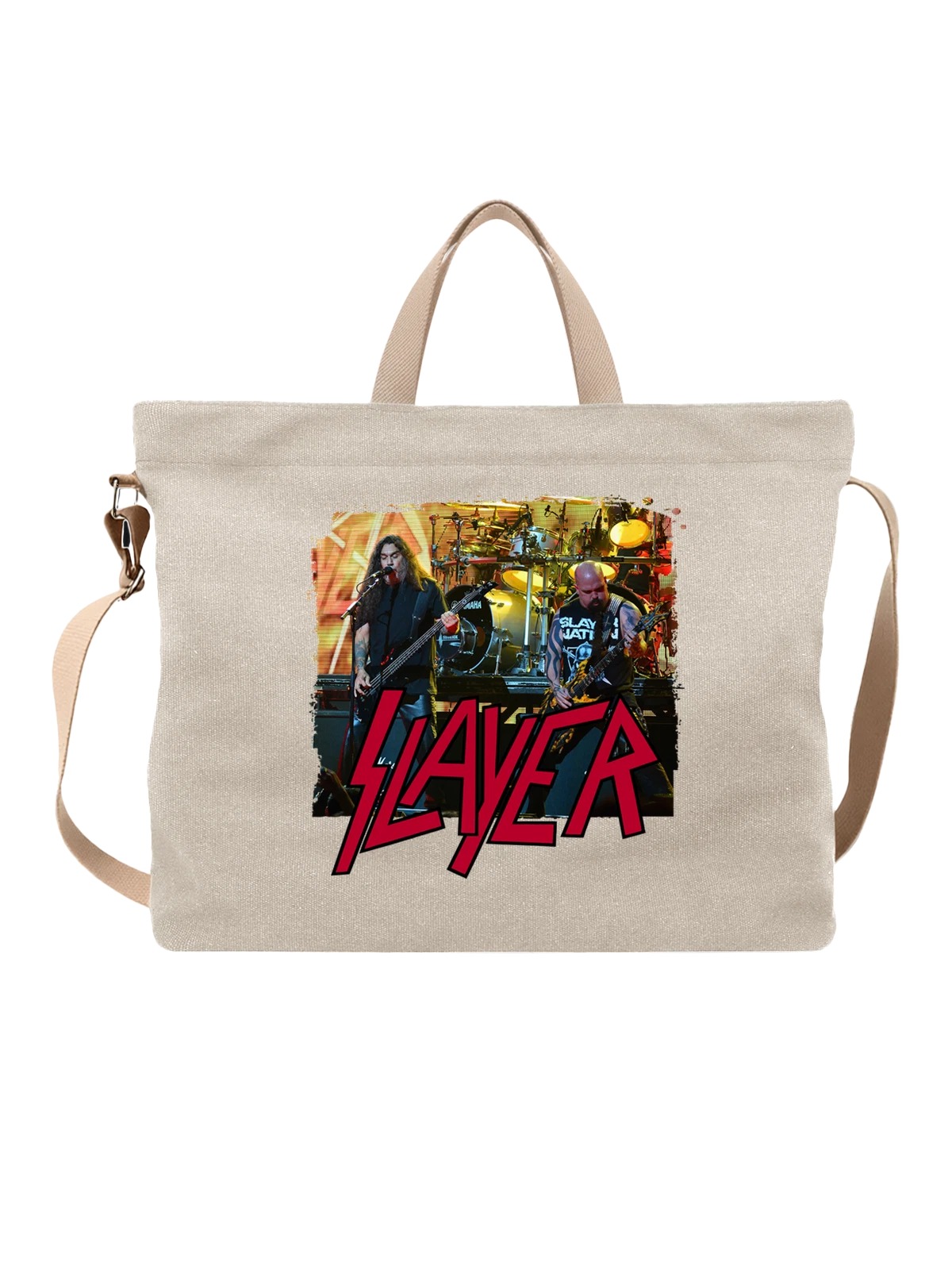 Сумка Группа Slayer Слеер белая с принтом — исполнитель — Белая, фото 1