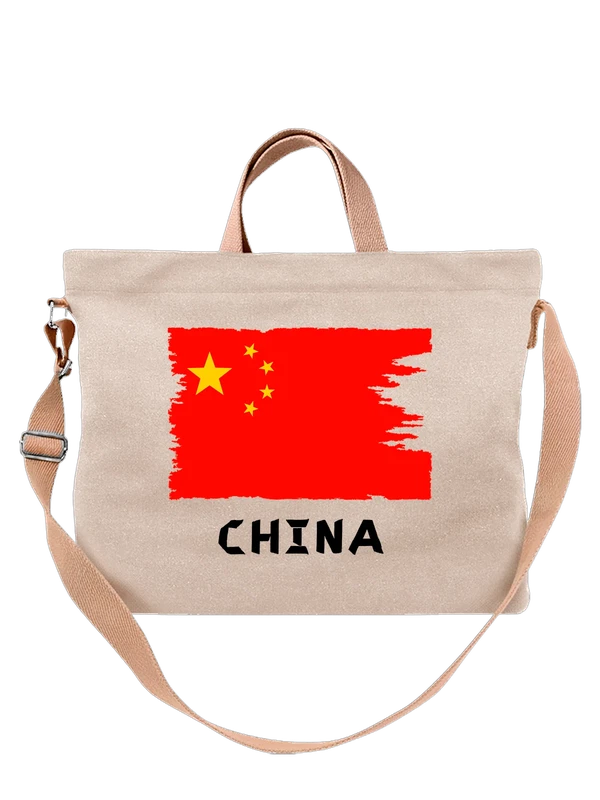 Сумка с флагом Китая China — Белая, фото 1