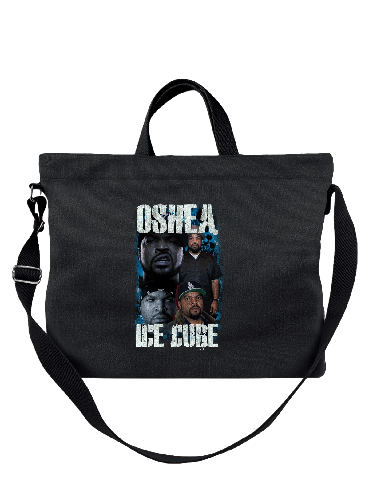 Сумка Ice Cube O'Shea Jackson рэпер OSHEA чёрная с принтом — портрет рэпера — Чёрная, фото 1