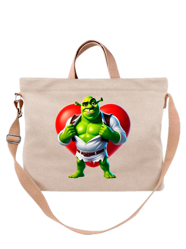 Сумка со Шреком Shrek сердечко — Белая, фото 1