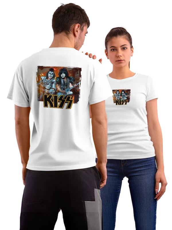 Футболка Kiss Кисс — Белая, фото 1