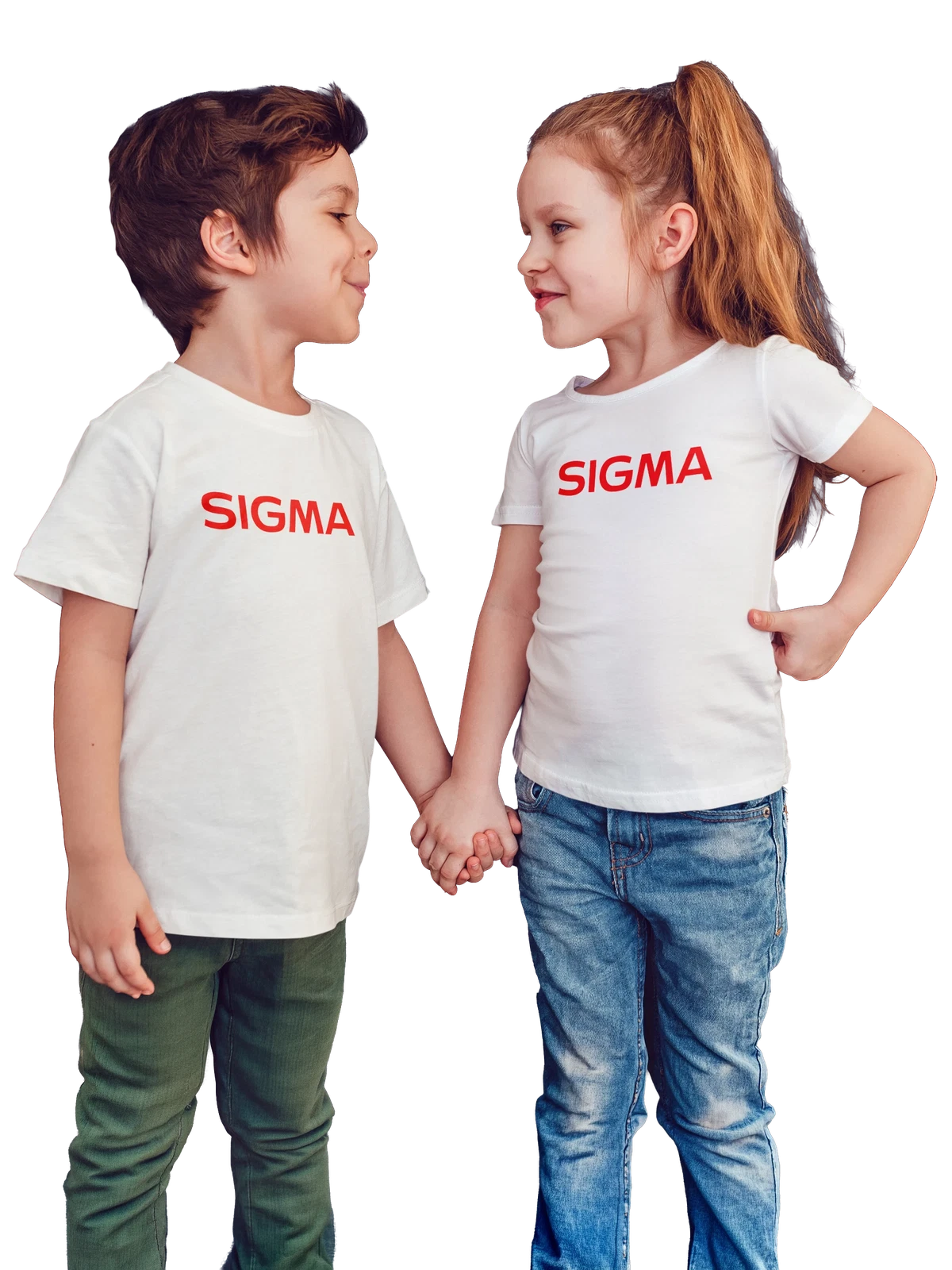 Футболка детская Sigma белая с принтом — точная оптика — Белая, фото 1