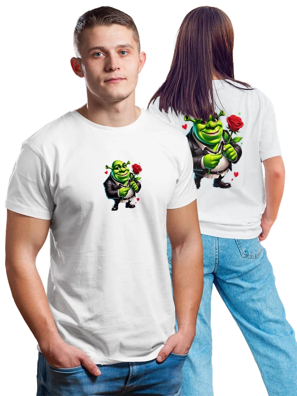 Футболка со Шреком Shrek День святого Валентина — Белая, фото 1