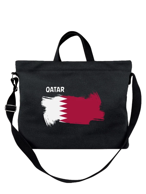Сумка флаг Катара Qatar — Чёрная, фото 1