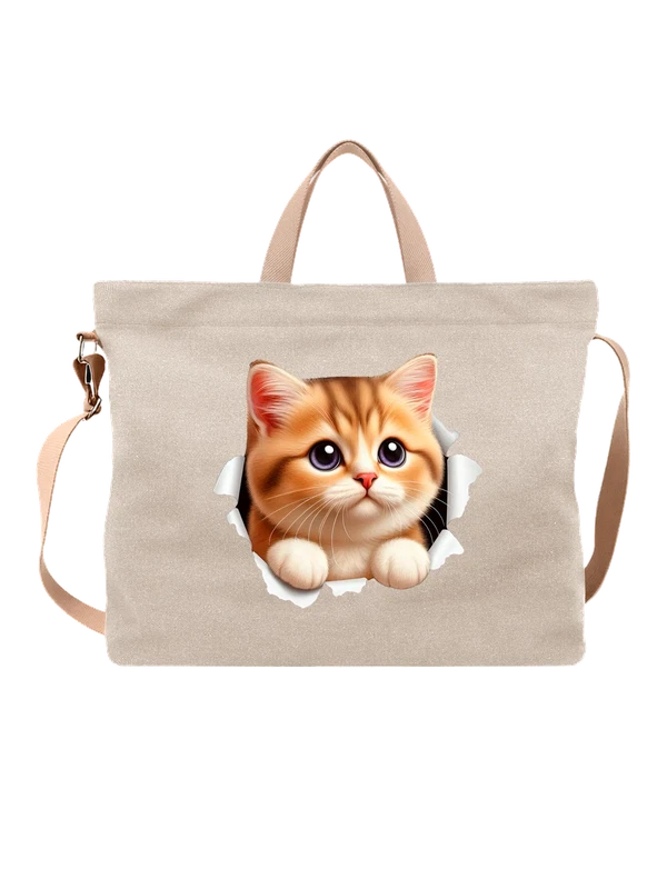 Сумка с котенком — Белая, фото 1