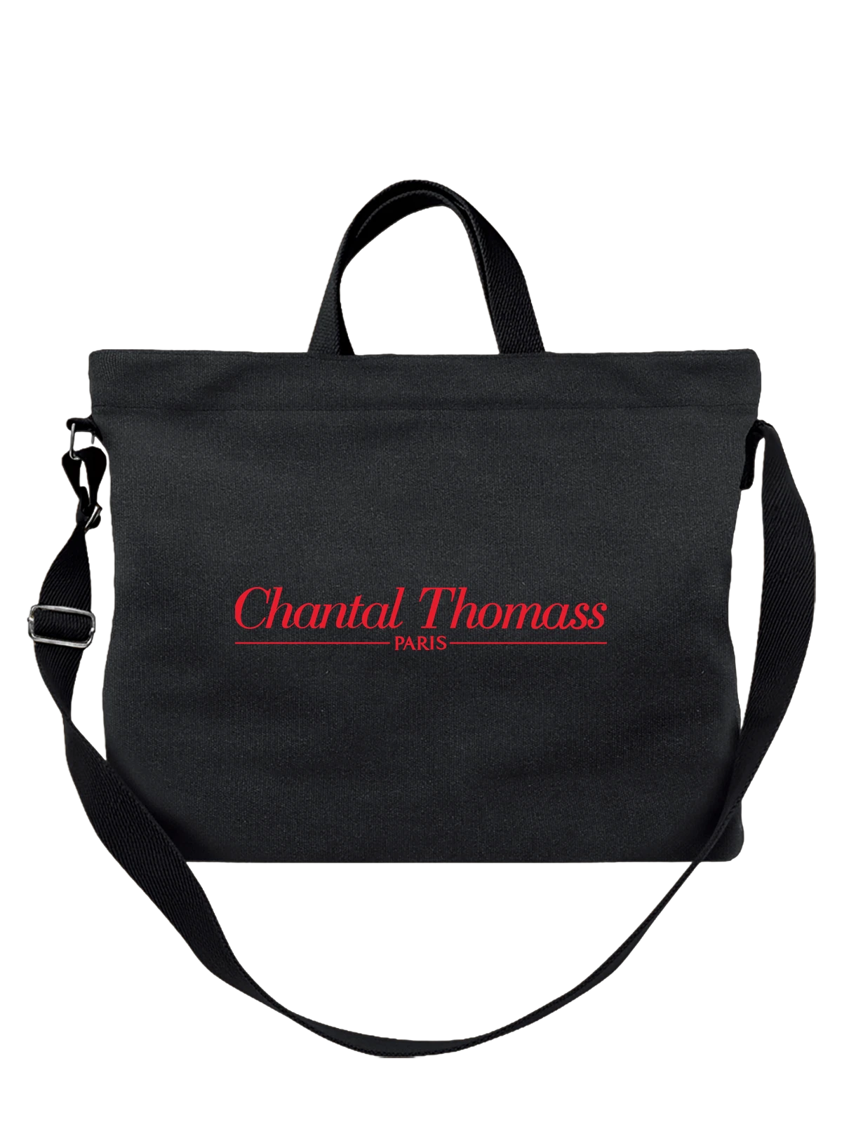 Сумка Chantal Thomass чёрная с принтом — фирменная символика — Чёрная, фото 1