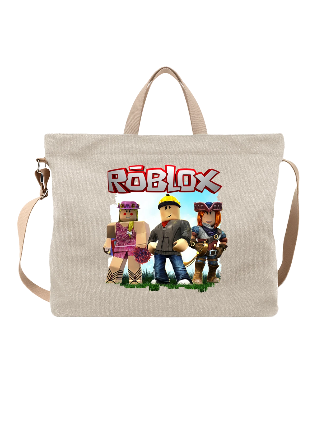 Сумка Roblox белая с принтом — геймерский принт — Белая, фото 1