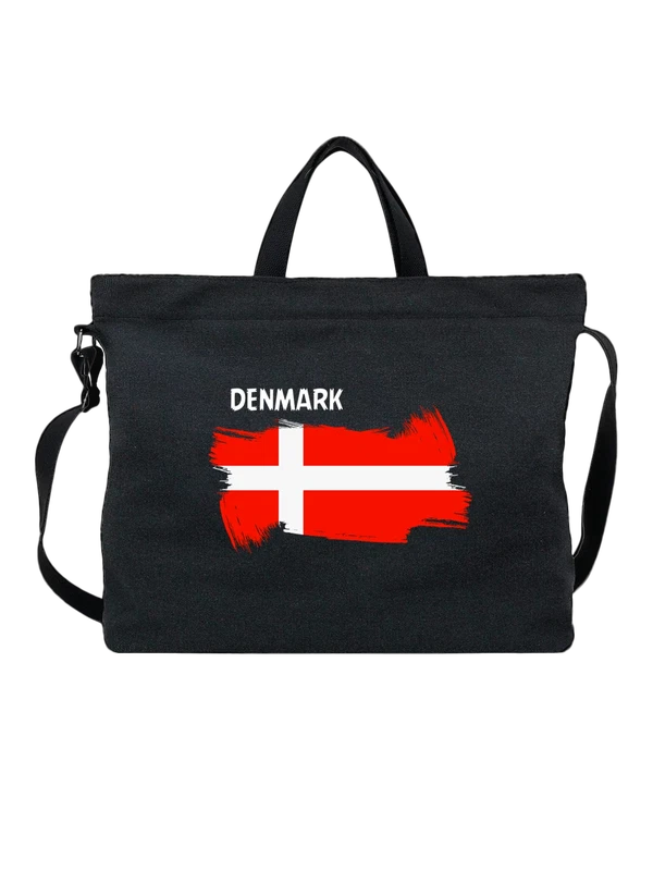 Сумка флаг Дании Denmark — Чёрная, фото 1