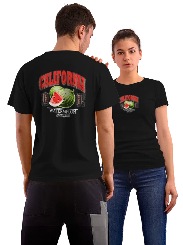 Футболка арбуз california watermelon — Чёрная, фото 1