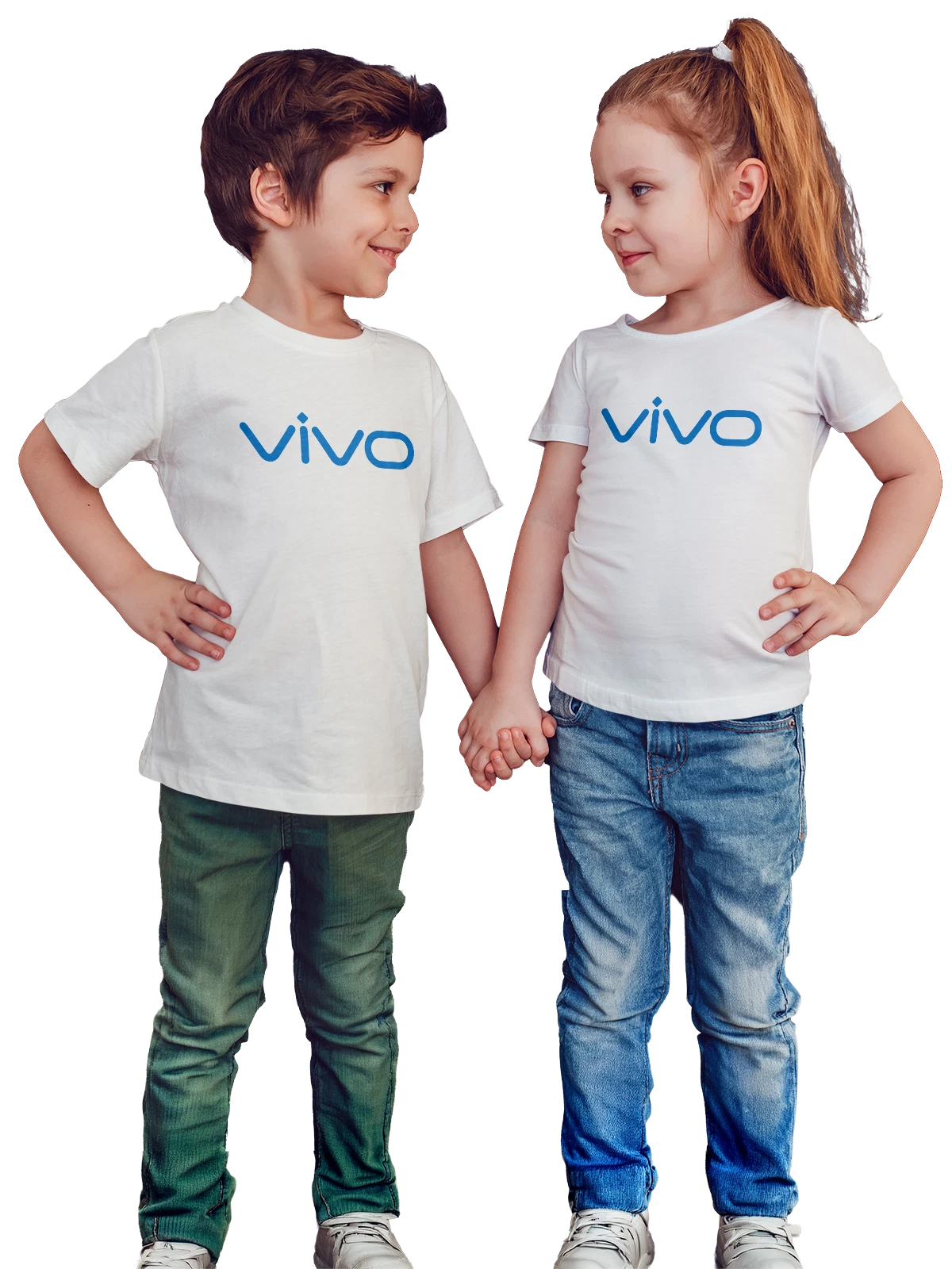 Футболка детская Vivo белая с принтом — IT принт — Белая, фото 1