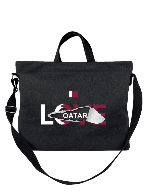 Сумка флаг Катара Qatar — Чёрная, фото 1