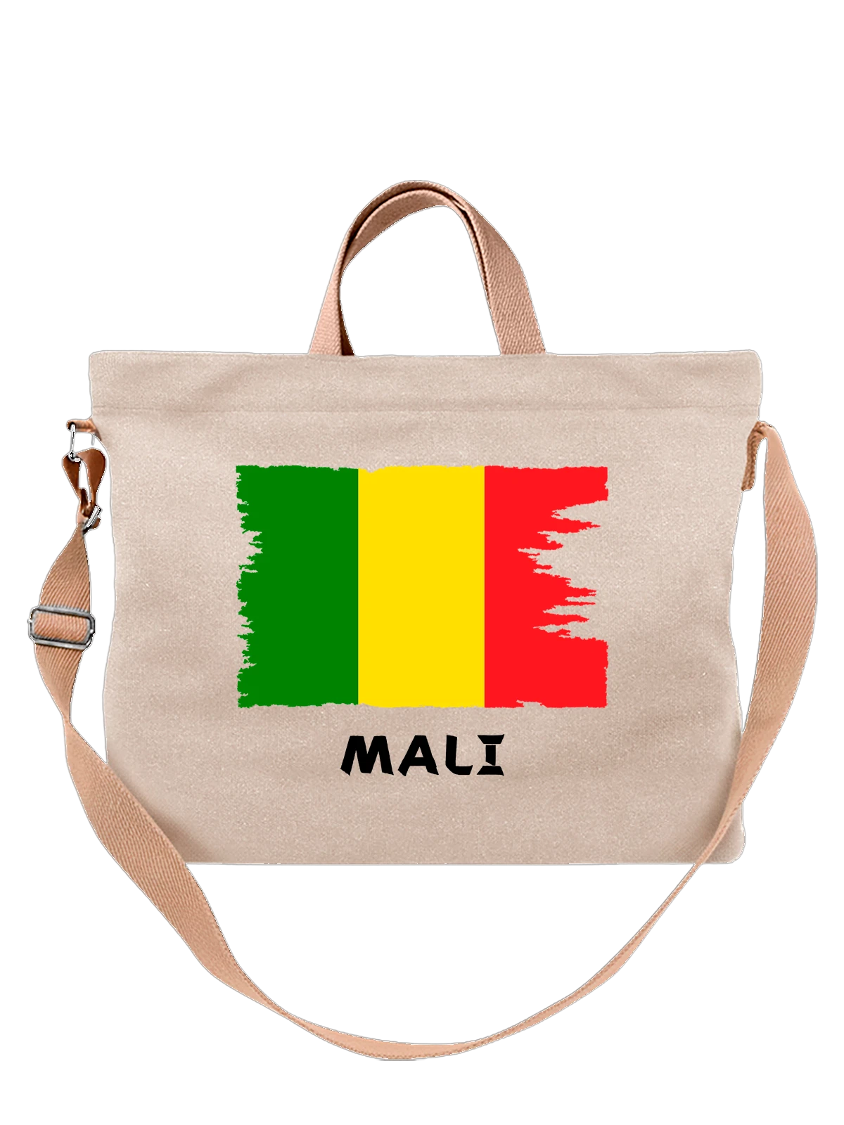 Сумка с флагом Мали Mali белая с принтом — национальная символика — Белая, фото 1