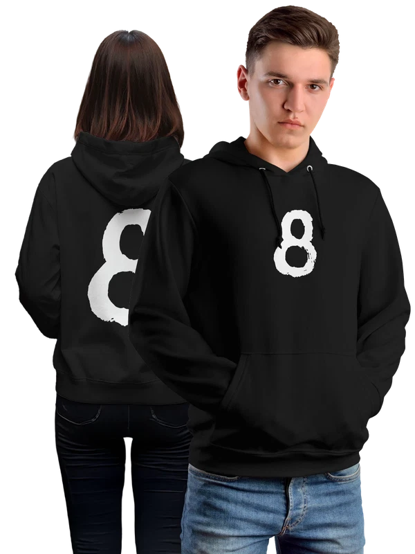Худи с цифрой восемь — Чёрная, фото 1
