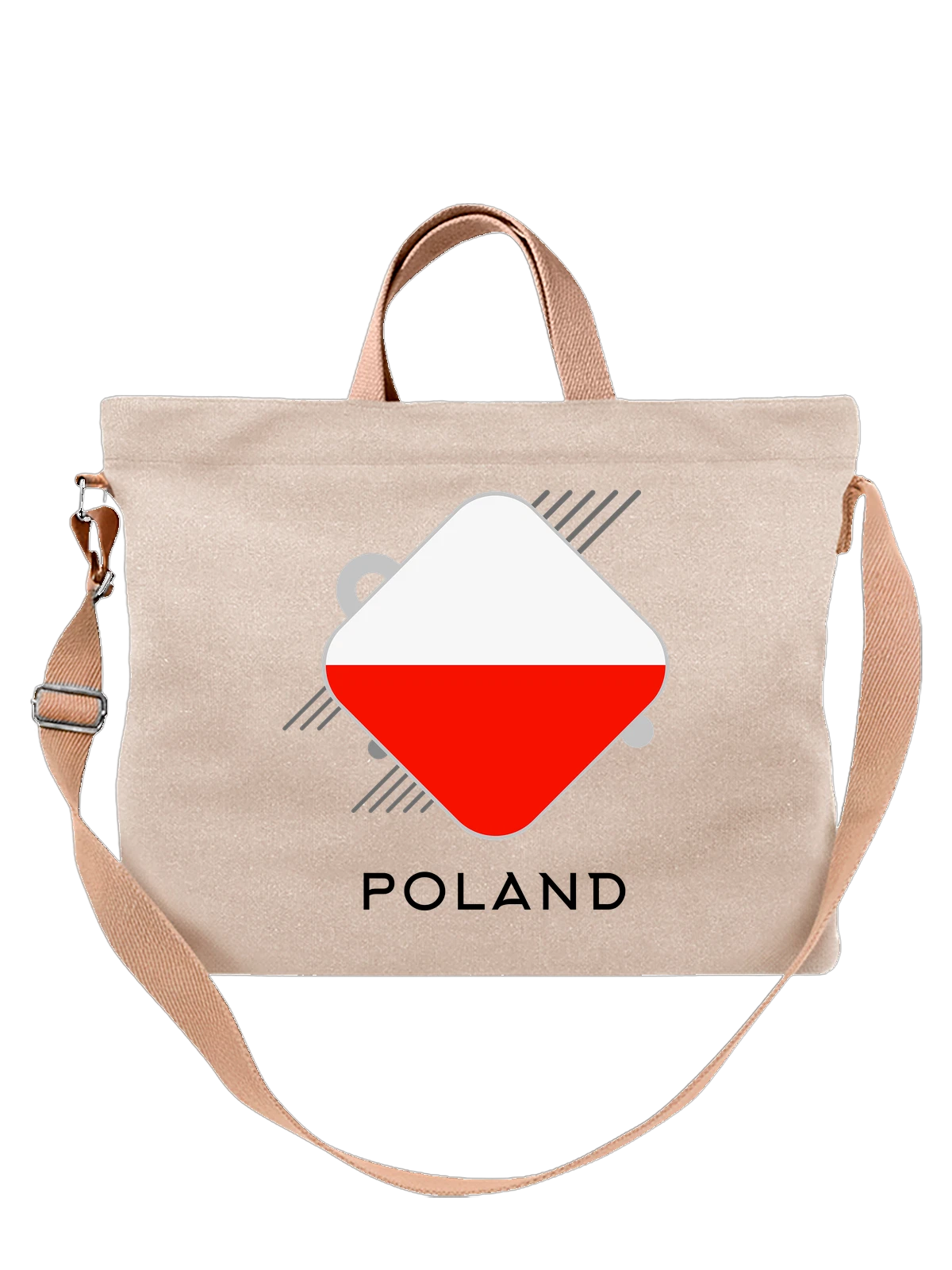 Сумка Флаг Польши Poland белая с принтом — национальная символика — Белая, фото 1