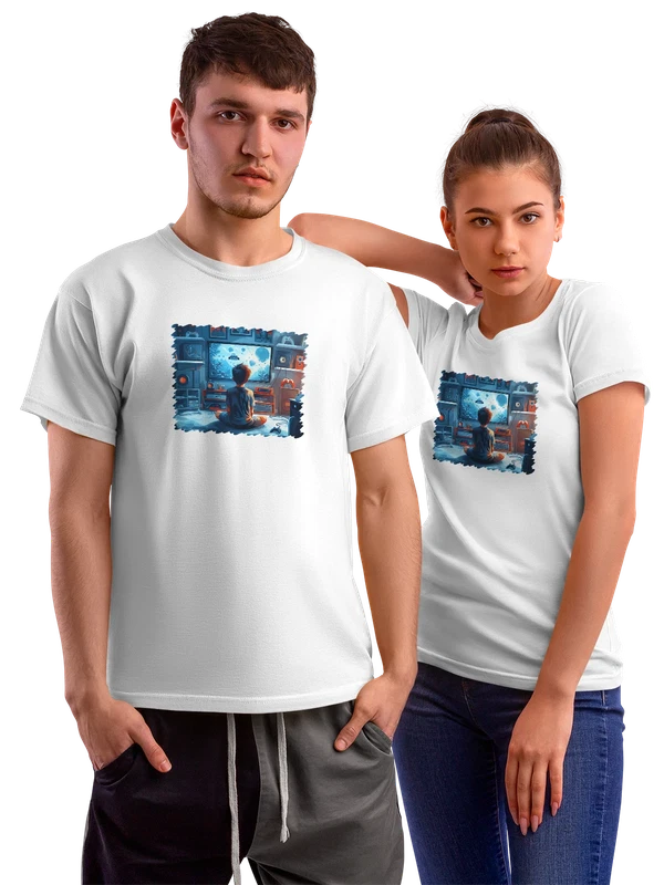 Футболка Графика Игровая комната Геймер — Белая, фото 1