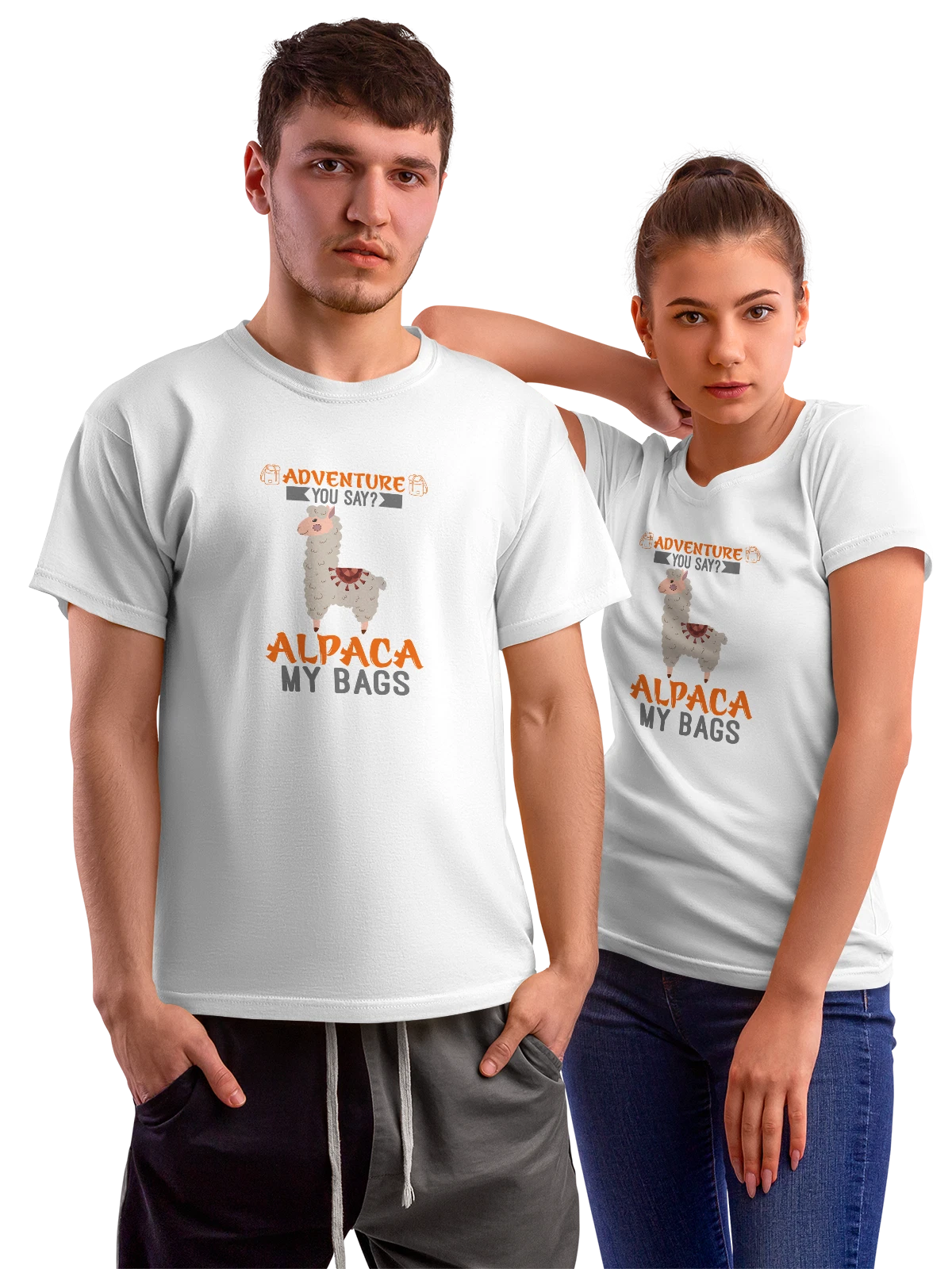 Футболка Альпака alpaca my bags белая с принтом — животный мир — Белая, фото 1