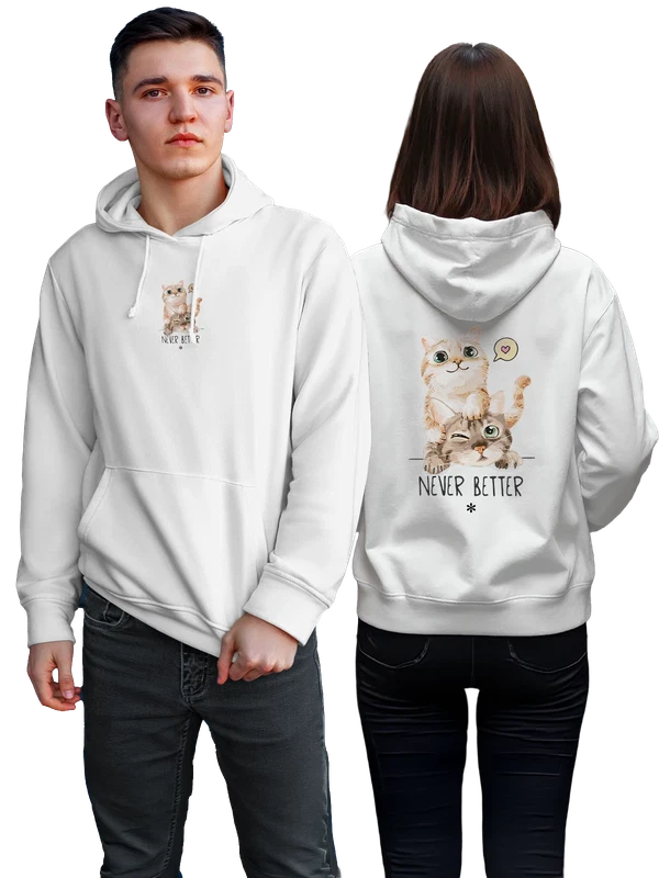 Худи с котами не бить — Белая, фото 1
