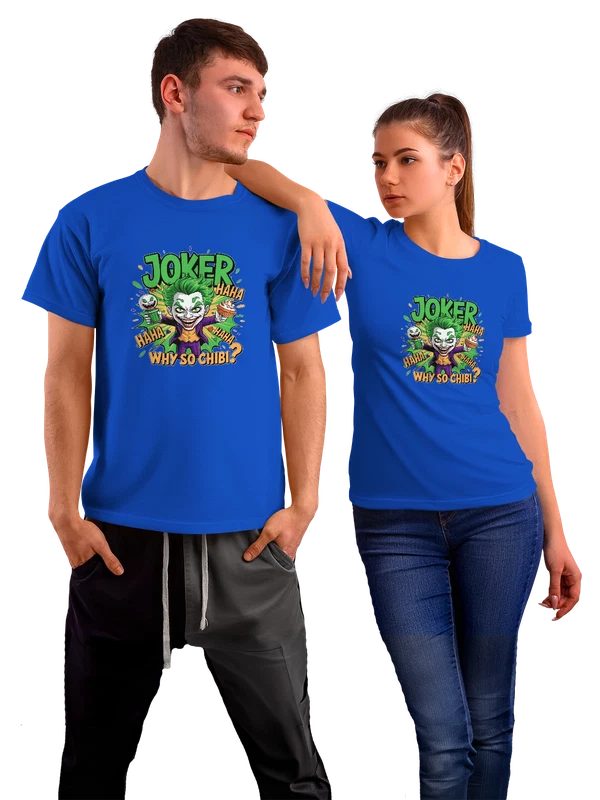 Футболка Джокер Joker комиксы злодей хаос смех — Синяя, фото 1