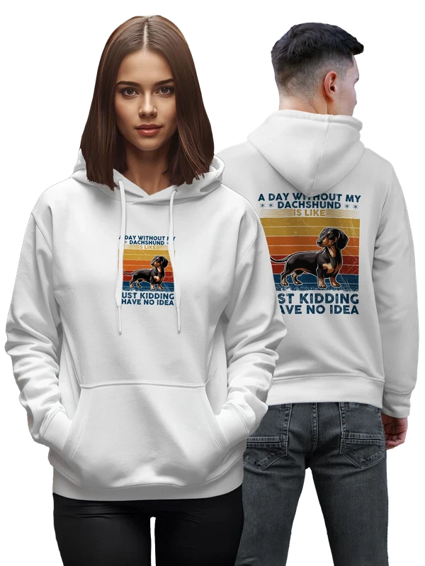Худи такса — Белая, фото 1