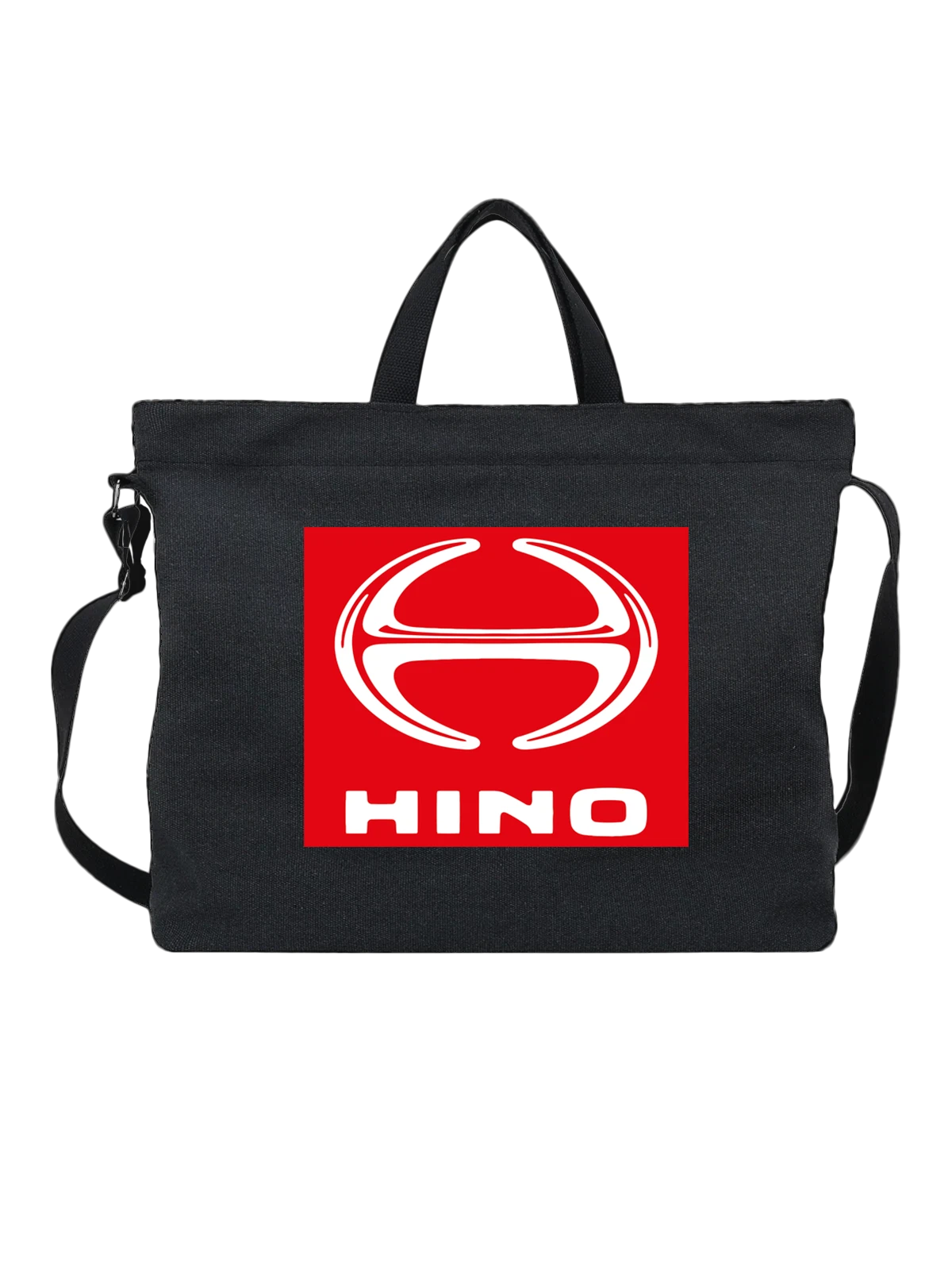 Сумка Hino чёрная с принтом — контрастный принт — Чёрная, фото 1