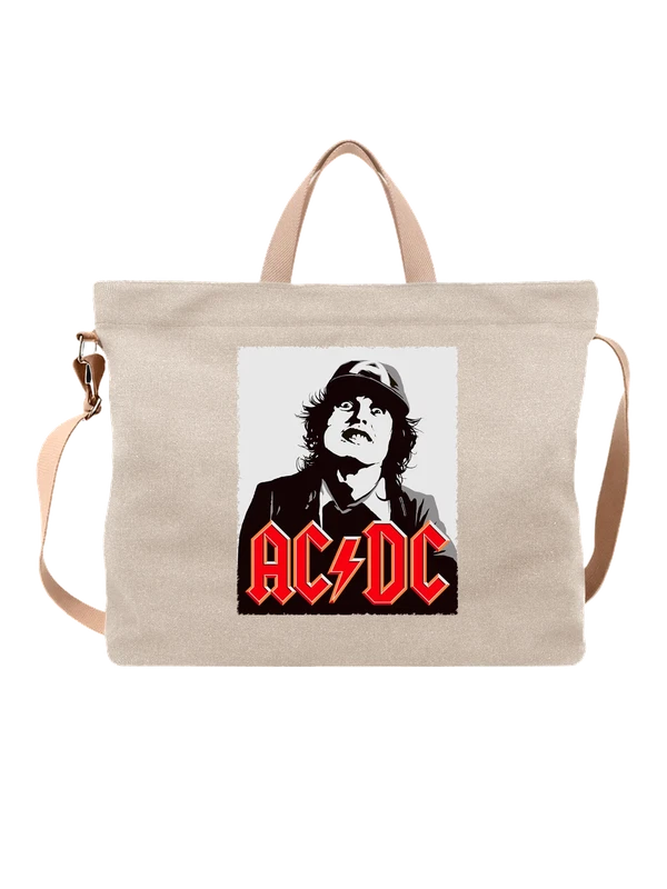 Сумка AC DC Ангус Янг — Белая, фото 1