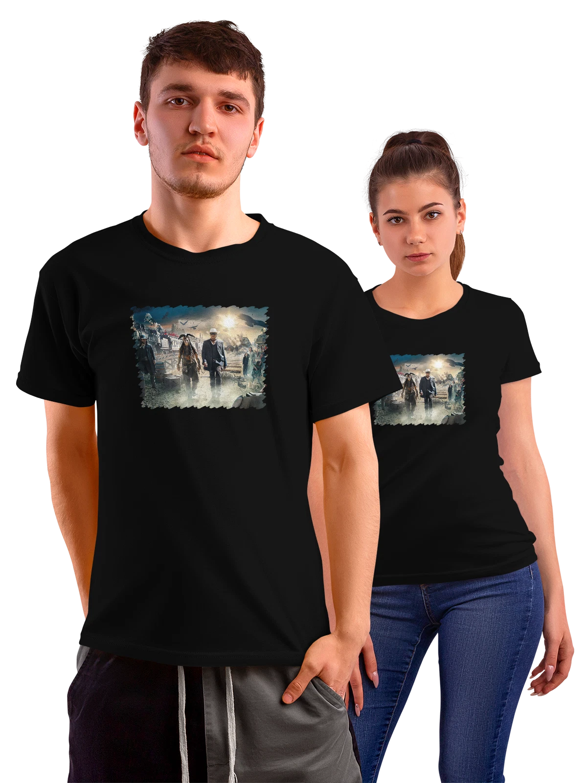 Футболка Фильм кино Lone Ranger чёрная с принтом — экранный персонаж — Чёрная, фото 1