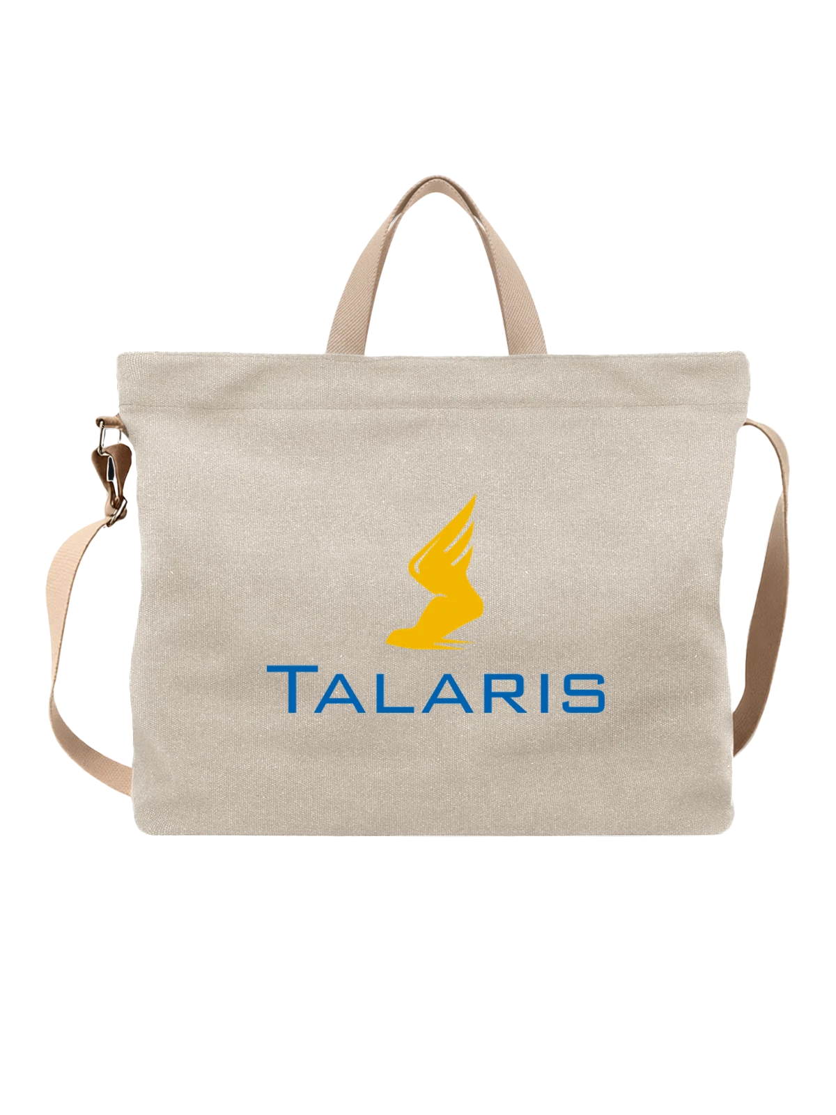 Сумка Talaris белая с принтом — современная айдентика — Белая, фото 1