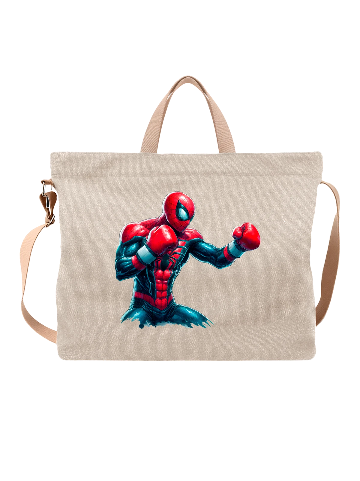 Сумка с Человеком Пауком Spider Man боксер белая с принтом — спортивный принт — Белая, фото 1