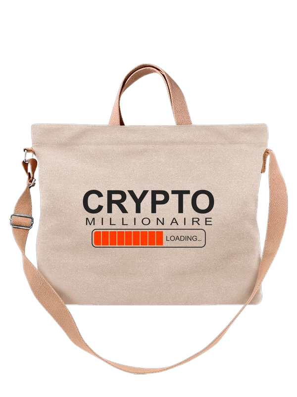 Сумка биткоин crypto millionaire loading — Белая, фото 1