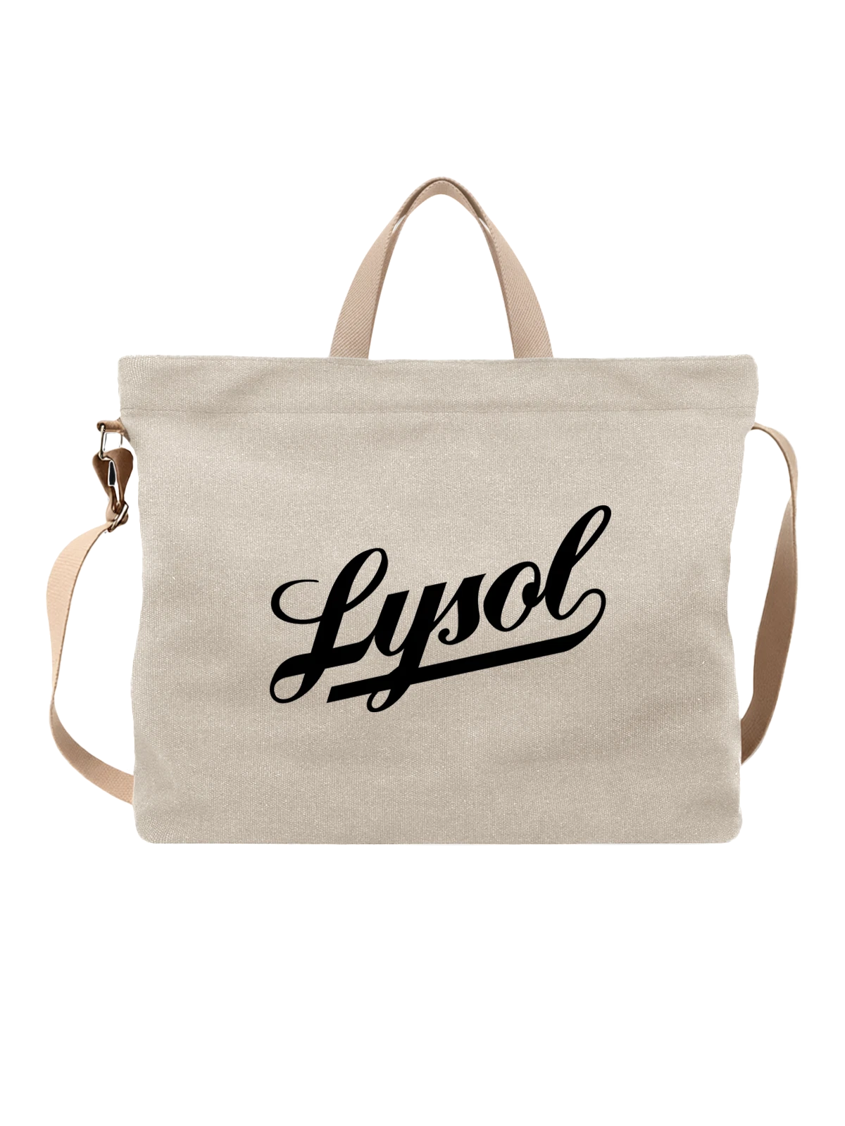 Сумка Lysol белая с принтом — современная айдентика — Белая, фото 1