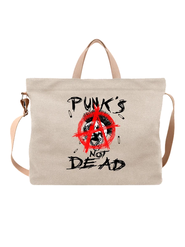 Сумка Punks not dead — Белая, фото 1