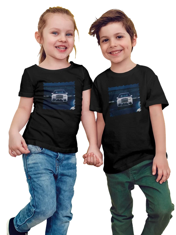 Футболка машина Роллс Ройс Куллинан Космос 2025 — Чёрная, фото 1