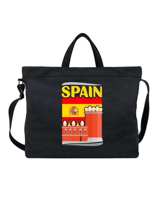 Сумка с флагом Испании Spain — Чёрная, фото 1
