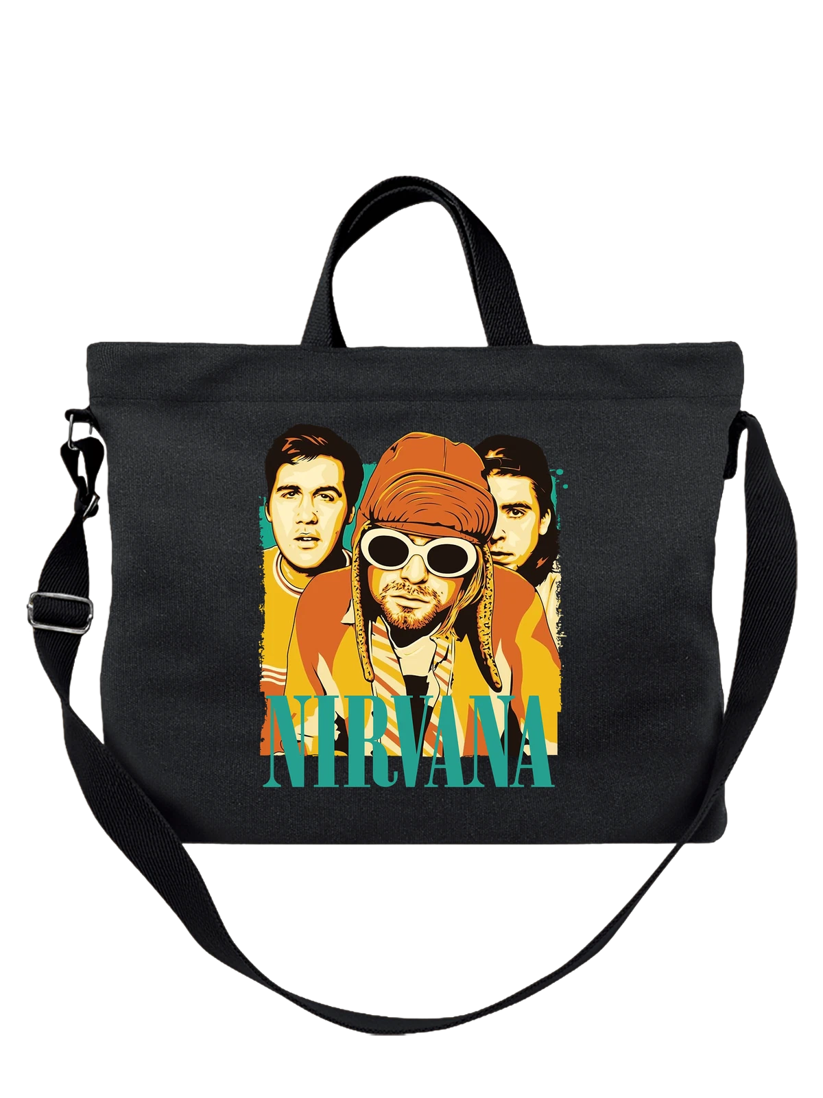 Сумка C Nirvana Нирвана чёрная с принтом — grunge — Чёрная, фото 1