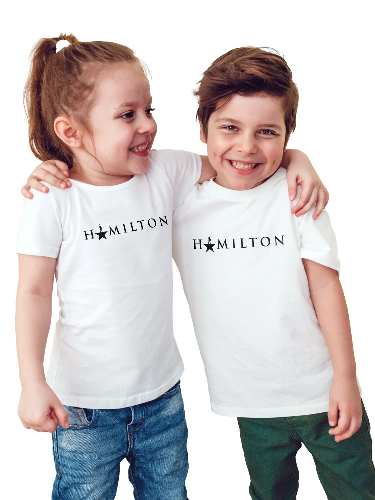 Футболка детская Hamilton белая с принтом — историческая драма — Белая, фото 1