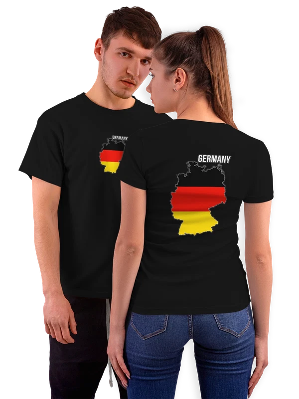 Футболка с флагом Германии Germany — Чёрная, фото 1