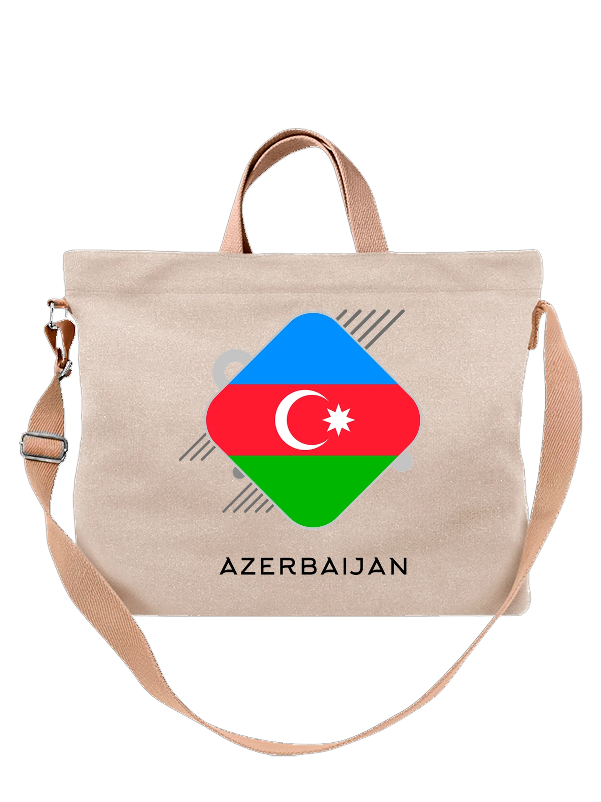 Сумка Флаг Азербайджана Azerbaija белая с принтом — национальная символика — Белая, фото 1