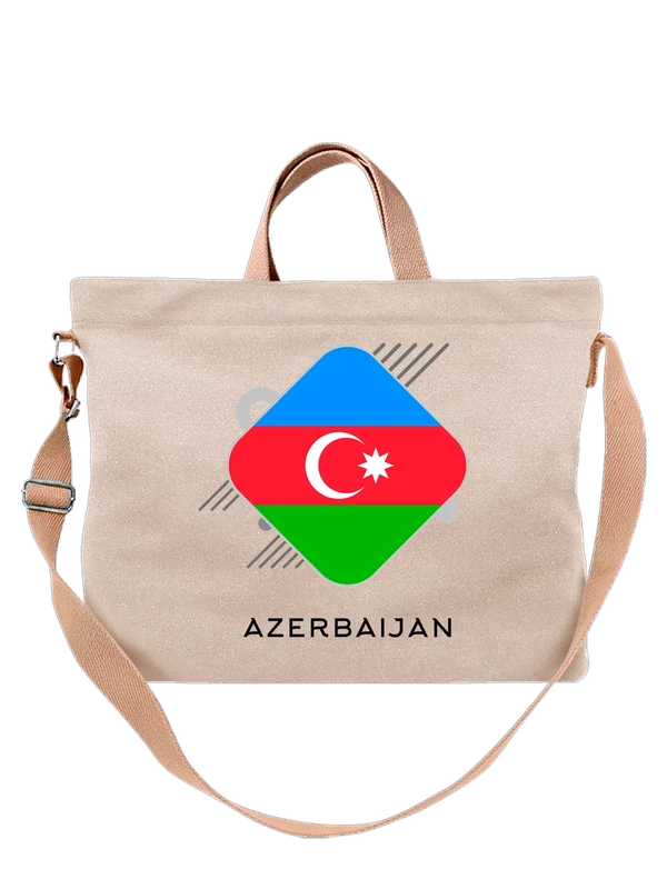 Сумка флаг Азербайджана Azerbaija — Белая, фото 1