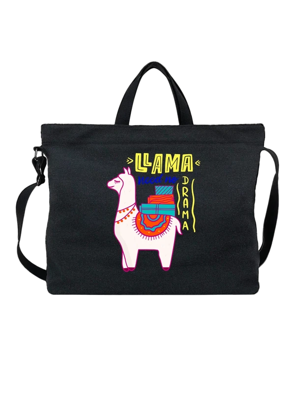 Сумка лама lama need no drama — Чёрная, фото 1
