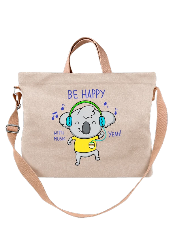 Сумка коала в наушниках be happy — Белая, фото 1