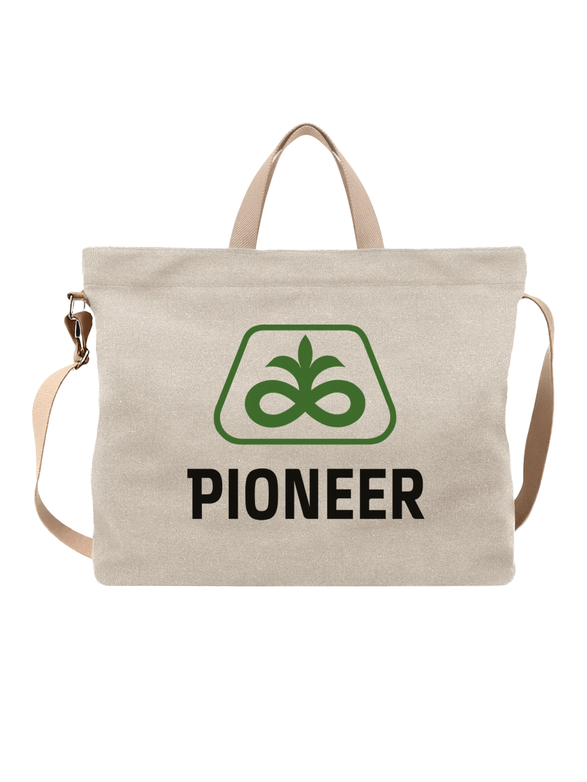 Сумка Pioneer белая с принтом — кукуруза и подсолнечник — Белая, фото 1