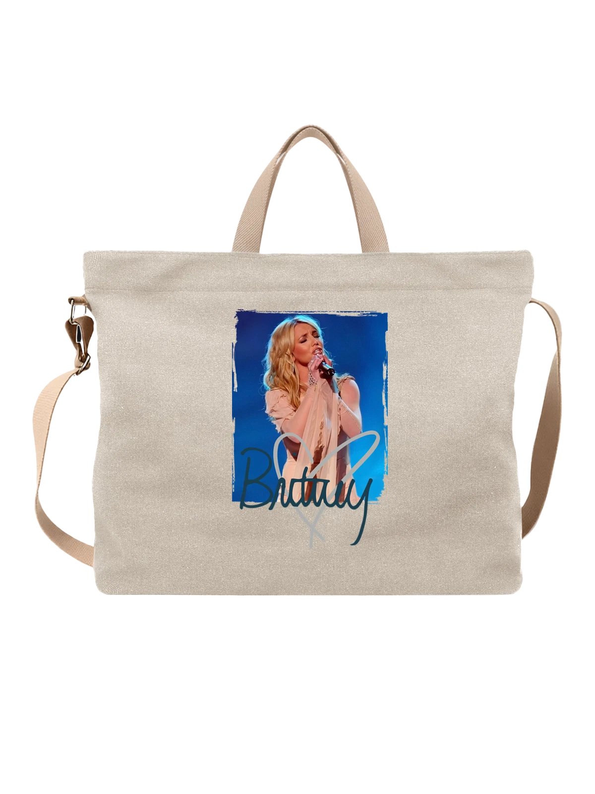 Сумка Britney Spears белая с принтом — футболка подростку — Белая, фото 1