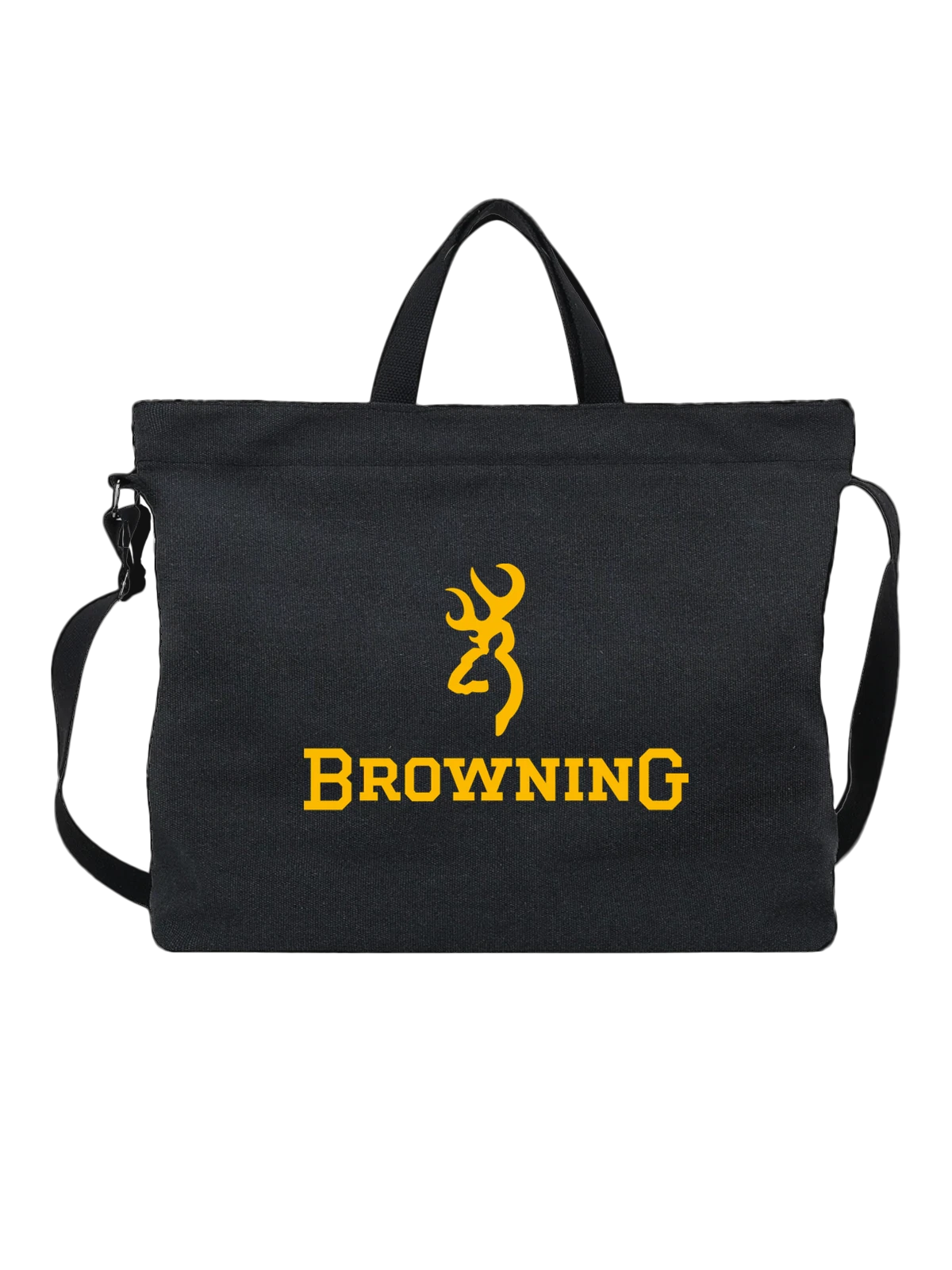 Сумка Browning чёрная с принтом — современная айдентика — Чёрная, фото 1
