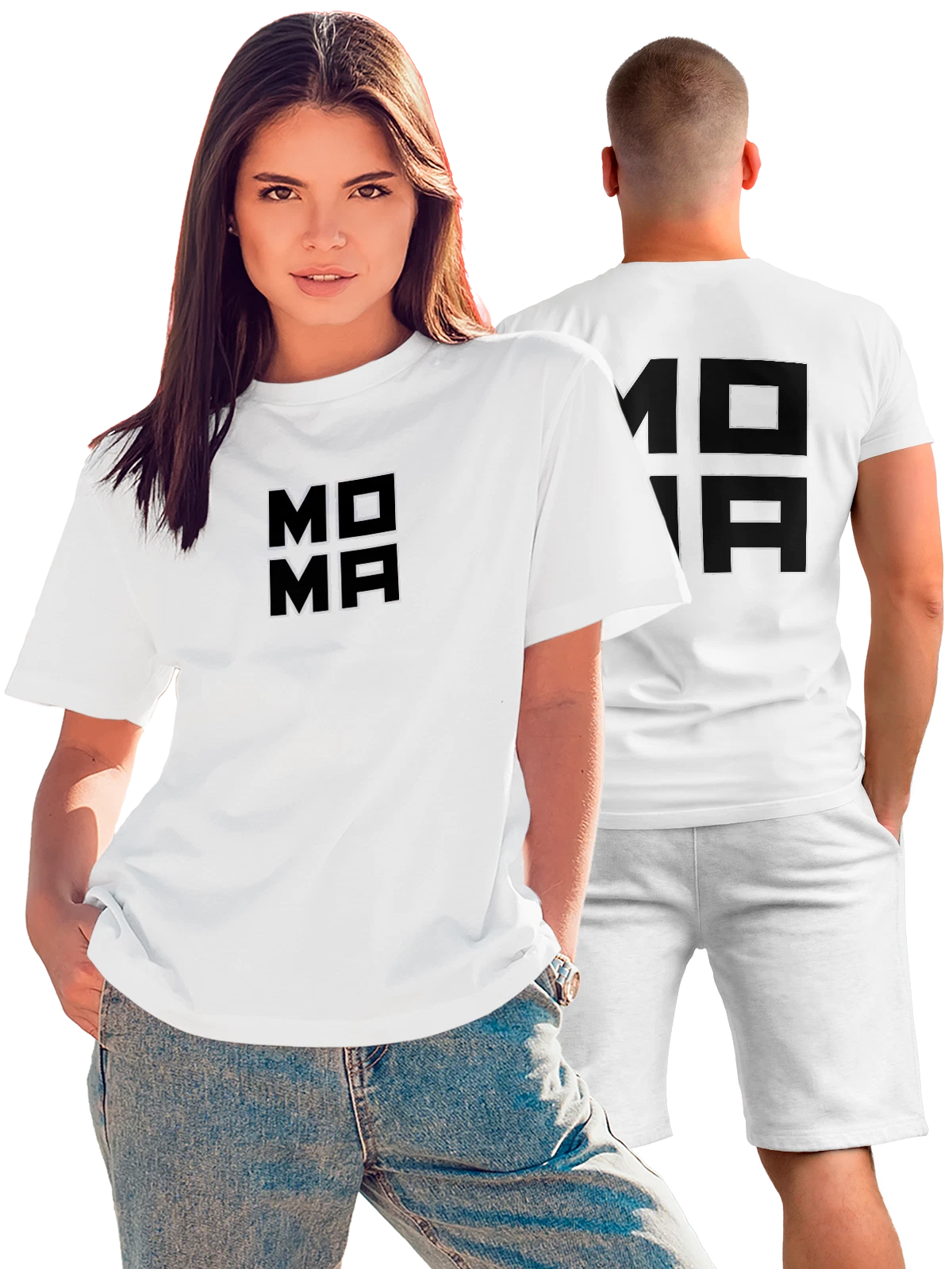 Футболка Moma белая с принтом на спине — музей современного искусства — Белая, фото 1