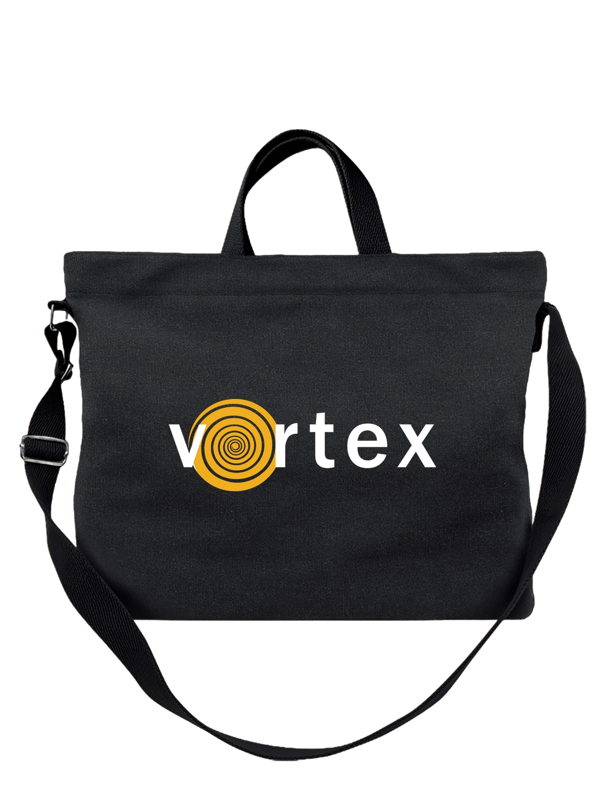 Сумка Vortex чёрная с принтом — технологичная графика — Чёрная, фото 1