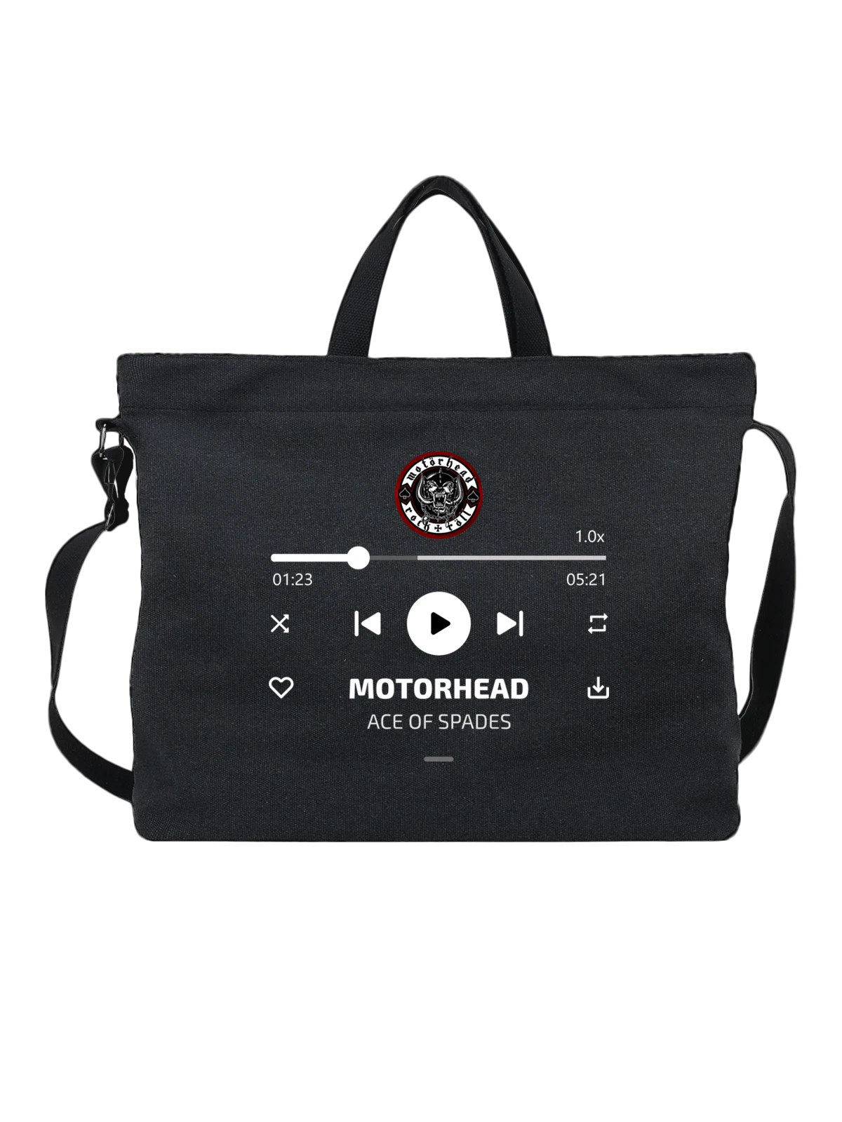 Сумка Motorhead Ace of Spades чёрная с принтом — футболка подростку — Чёрная, фото 1